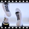 SneakFreaxx Chaussettes Woof Puppy Blanc-Jaune